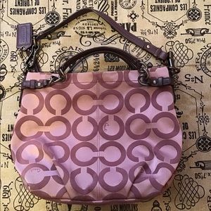 SOLD Coach Purple Brooke Sateen Hobo Bag